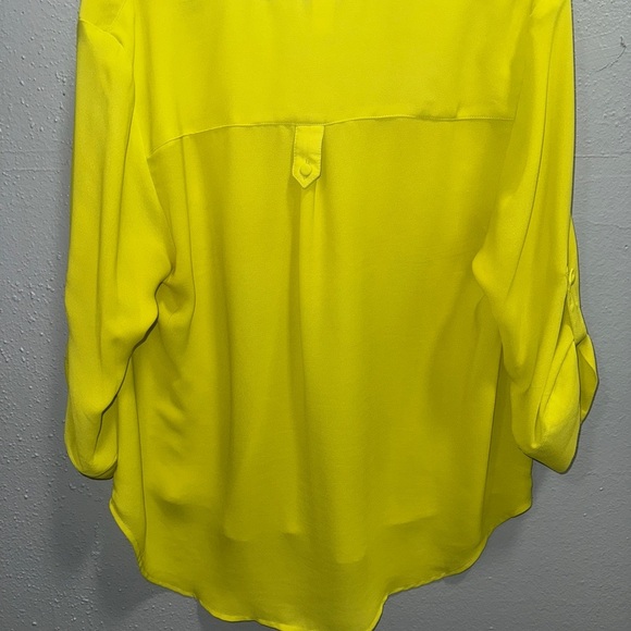 Torrid Yellow/Green Relaxed Buttoned Blouse - Picture 3 of 3